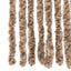 flueforhæng 100x220 cm chenille beige og mørkebrun