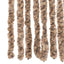 flueforhæng 100x230 cm chenille beige og mørkebrun