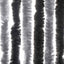 flueforhæng 56x185 cm chenille grå og sort