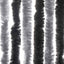 flueforhæng 56x200 cm chenille grå og sort
