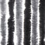flueforhæng 100x220 cm chenille grå og sort