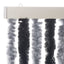 flueforhæng 100x230 cm chenille grå og sort