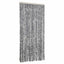 flueforhæng 90x200 cm chenille grå + sort og hvid