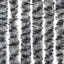 flueforhæng 100x200 cm chenille grå + sort og hvid