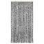 flueforhæng 100x220 cm chenille grå + sort og hvid