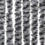flueforhæng 100x220 cm chenille grå + sort og hvid