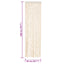 flueforhæng 56x200 cm chenille beige og hvid