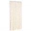 flueforhæng 90x200 cm chenille beige og hvid
