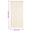 flueforhæng 90x220 cm chenille beige og hvid