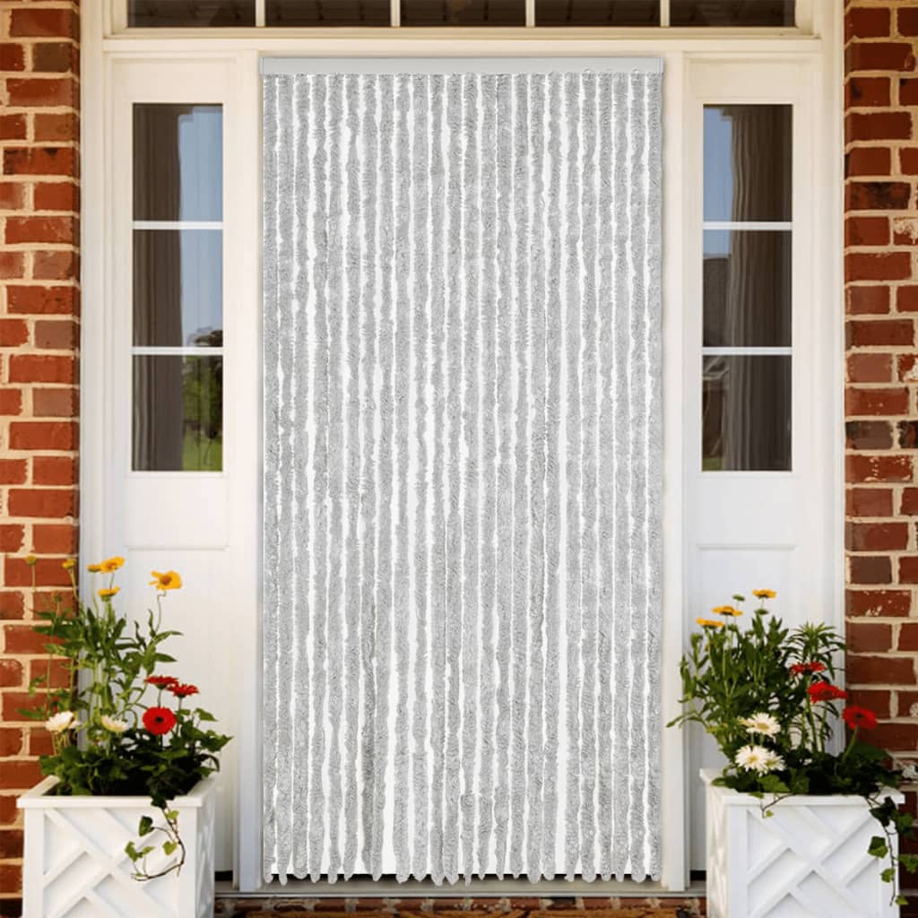 flueforhæng 100x230 cm chenille grå