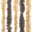flueforhæng 56x200 cm chenille mørkebrun og beige