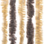 flueforhæng 90x200 cm chenille mørkebrun og beige