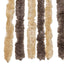 flueforhæng 90x220 cm chenille mørkebrun og beige