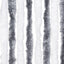flueforhæng 100x200 cm chenille grå og hvid