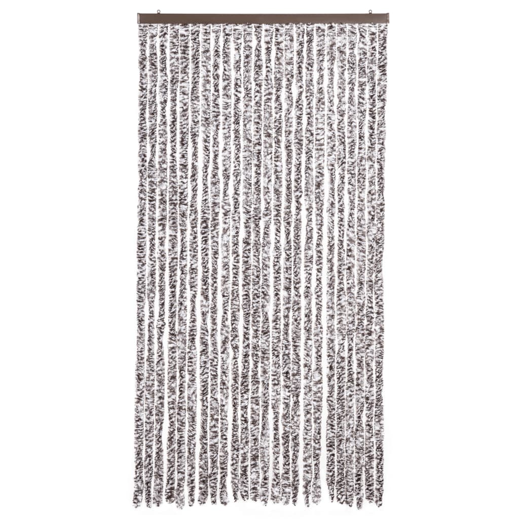 flueforhæng 100x200 cm chenille brun og beige