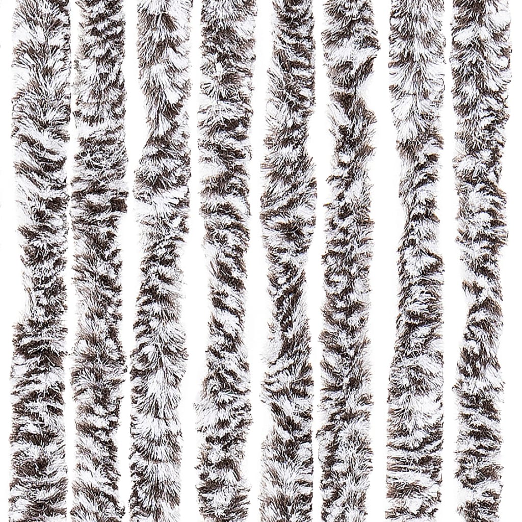 flueforhæng 100x200 cm chenille brun og beige