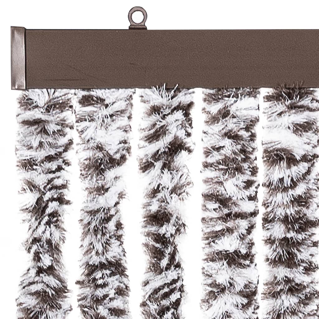 flueforhæng 100x230 cm chenille brun og beige