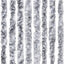 flueforhæng 100x230 cm chenille grå og hvid