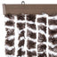 flueforhæng 90x200 cm chenille brun og hvid