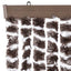 flueforhæng 100x230 cm chenille brun og hvid