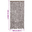 flueforhæng 100x230 cm chenille brun og hvid