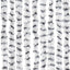flueforhæng 90x200 cm chenille lysegrå og mørkegrå