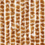 flueforhæng 56x200 cm chenille okkergul og hvid