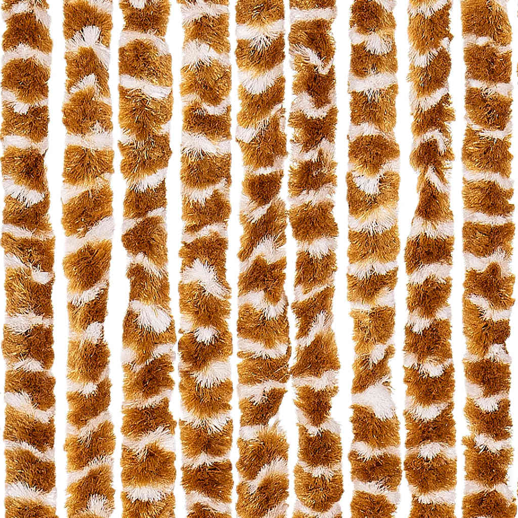 flueforhæng 56x200 cm chenille okkergul og hvid