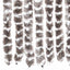 flueforhæng 56x200 cm chenille gråbrun og hvid
