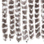 flueforhæng 100x200 cm chenille gråbrun og hvid
