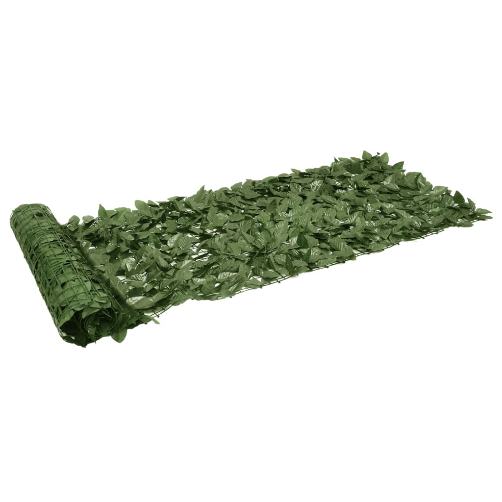 altanafskærmning 200x75 cm mørkegrønne blade billede