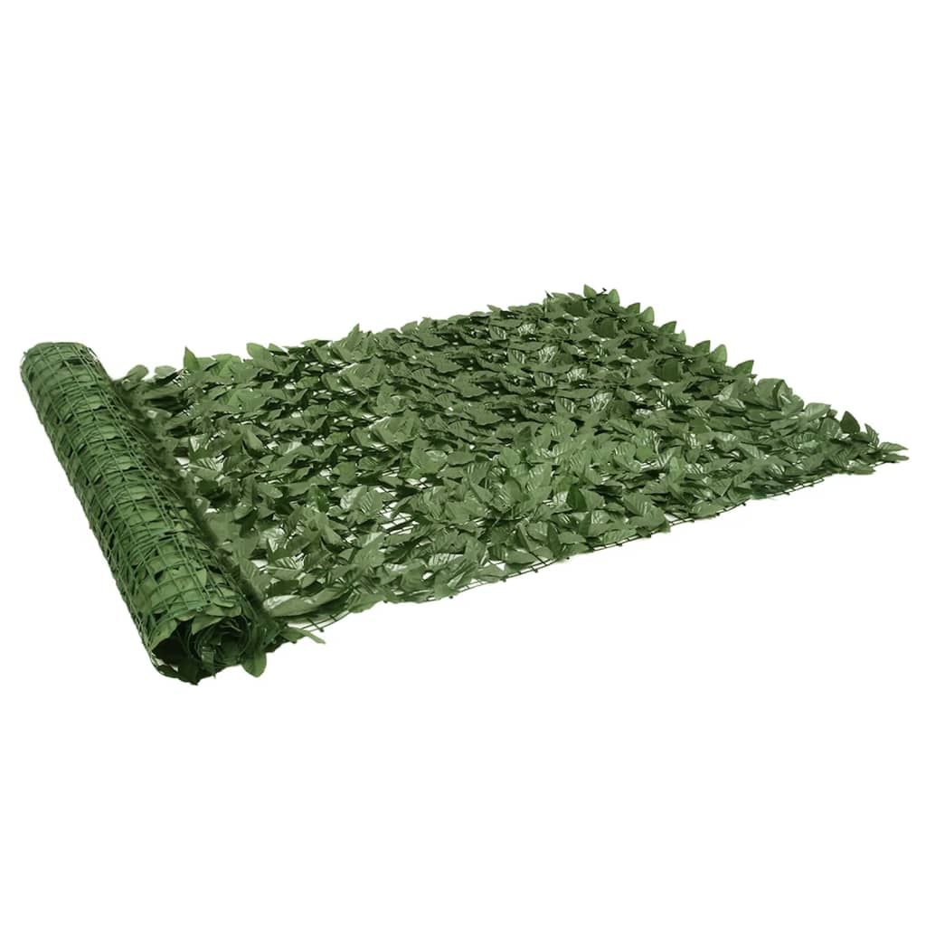 altanafskærmning 300x150 cm med mørkegrønne blade billede