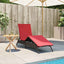 liggestol med hynde brun polyrattan