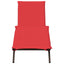liggestol med hynde brun polyrattan