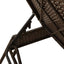 liggestol med hynde brun polyrattan