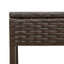 liggestole 2 stk. med bord polyrattan brun