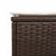 liggestol med hynde polyrattan brun