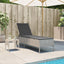 loungesofa med bord og hynde polyrattan lysegrå
