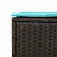 liggestol med bord og hynde sort polyrattan