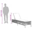 liggestol med hynde brun polyrattan