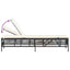 liggestole 2 stk. med bord polyrattan sort