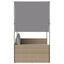 solseng med tag og gardiner polyrattan beige