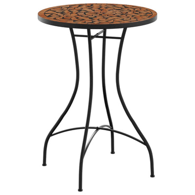 bistrobord med mosaikdesign Ø50x70 cm keramisk terrakottafarvet