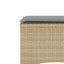 2-personers havesofa med bord og skamler polyrattan beige