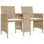 2-personers havesofa med bord og skamler polyrattan beige