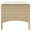 2-personers havesofa med bord og skamler polyrattan beige
