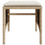 2-personers havesofa med bord og skamler polyrattan beige