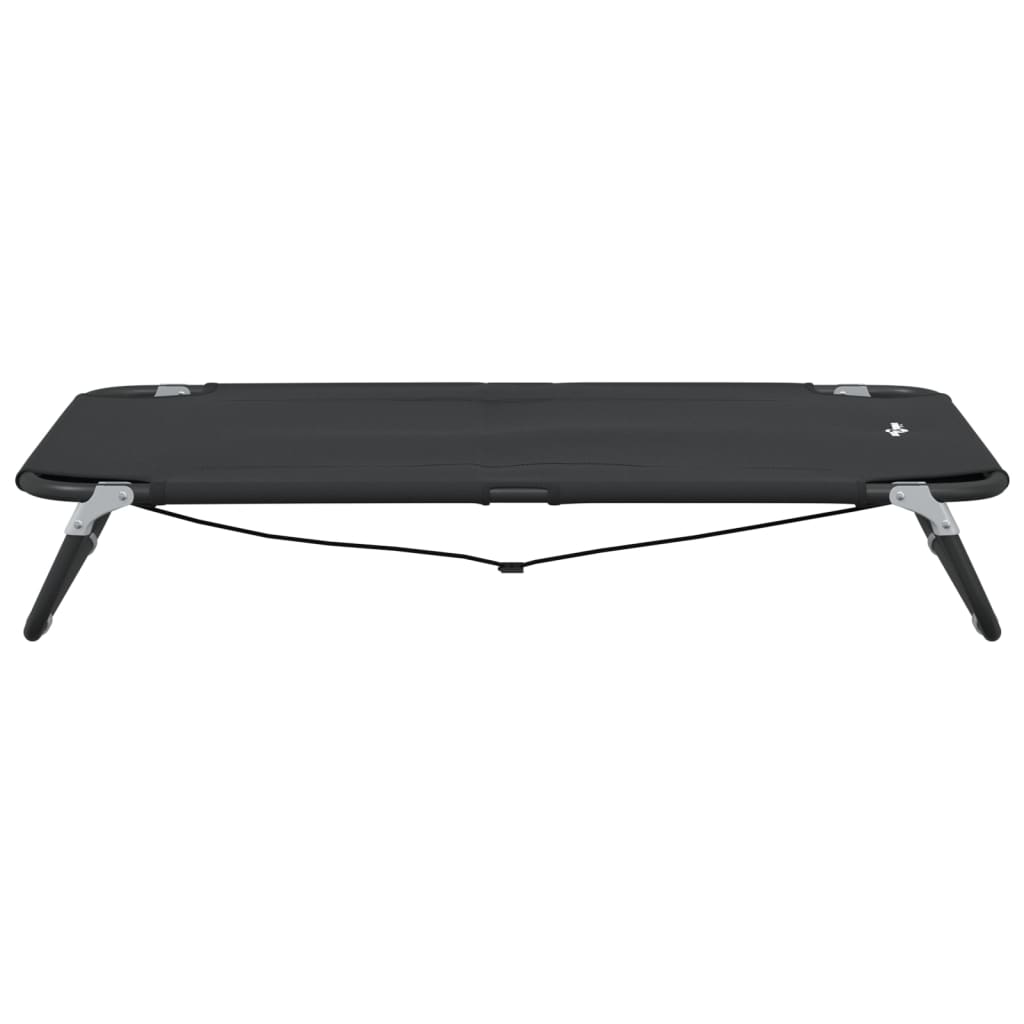 hundeseng foldbar oxfordstof og stål antracitgrå
