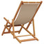 strandstol foldbar massivt eukalyptustræ og stof beige