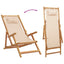 strandstol foldbar massivt eukalyptustræ og stof beige
